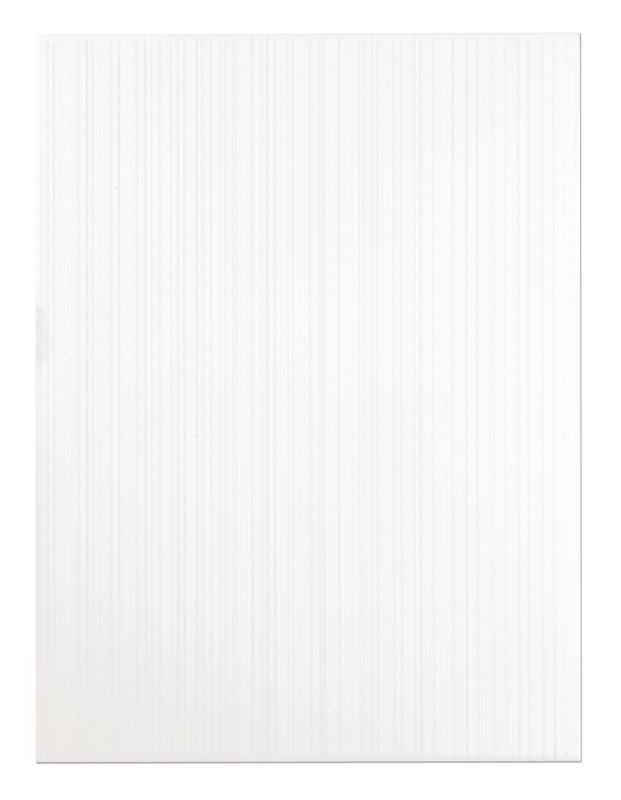 Designer Linear Wall Tile White (W)400 x (L)300mm Pack of 8