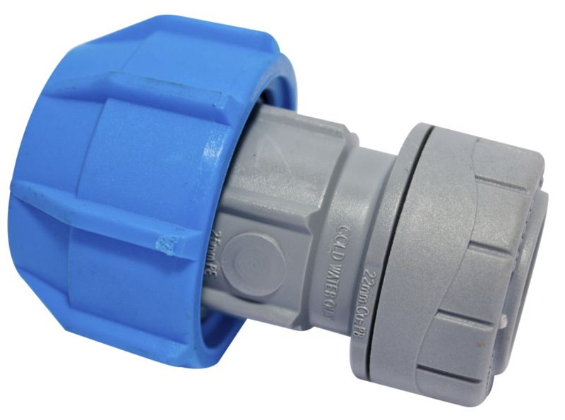 Polypipe 25 x 22mm Copper MDPE Adaptor