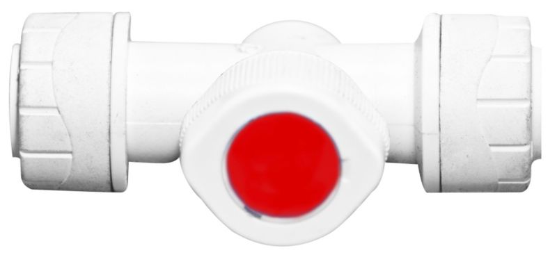 Polyplumb 15mm Shut Off Valve Warm