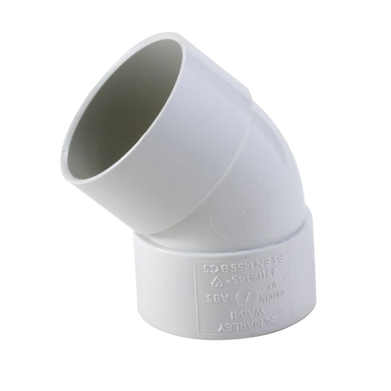 Marley Abs 45 Degree Bend Wab41wx White (dia) 40mm