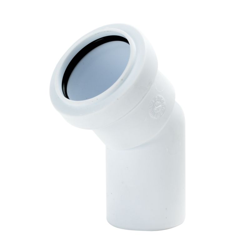 Marley Polypropylene 45 Degree Bend Wpb32wx White (dia) 32mm
