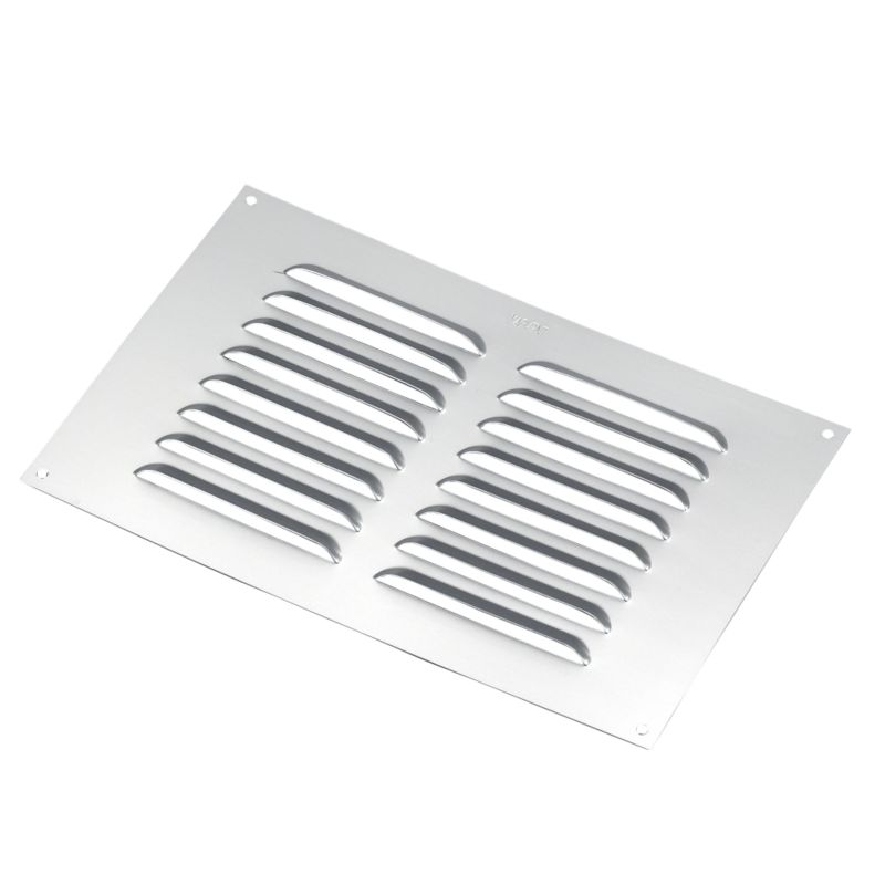 Marley Interior Adjustable Aluminium Ventilator M141 Silver Effect (w) 225mm X (h) 150mm