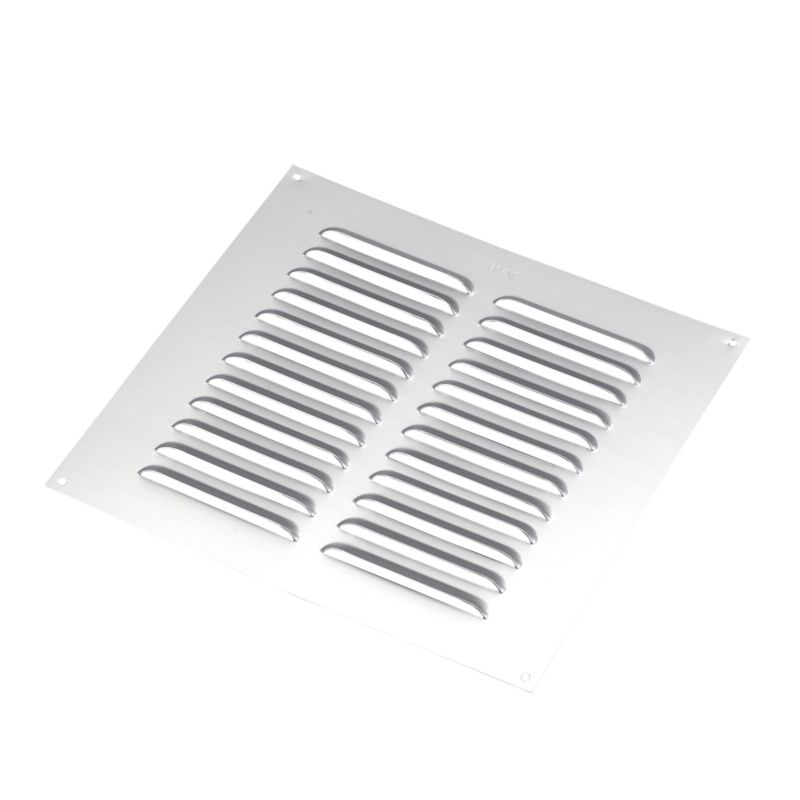 Marley Interior Adjustable Aluminium Ventilator M142 Silver Effect (w) 225mm X (h) 225mm
