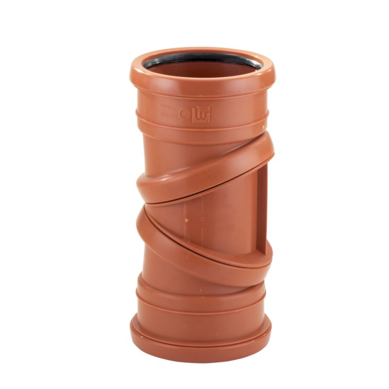 Marley 0 90 Degree Double Socket Adjustable Bend UDSB110 Terracotta Dia 110mm