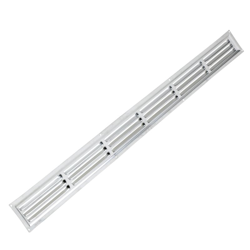 Marley Interior Aluminium Louvred Ventilator M190 Aluminium (w) 660mm X (h) 50mm
