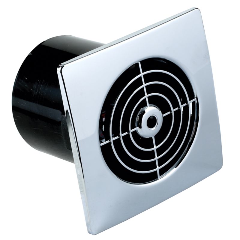 Marley Basic Fan Square Lps100bc Chrome Effect (dia) 100mm