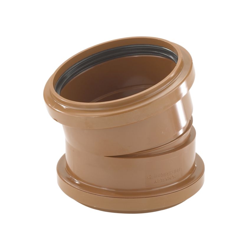 Marley 15 Degree Double Socket Bend UB4155RX Terracotta Dia 110mm