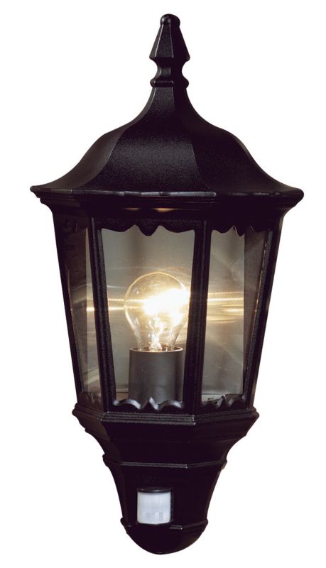 Unbranded Ryedale Half Wall Lantern PIR 43753 Black 60w