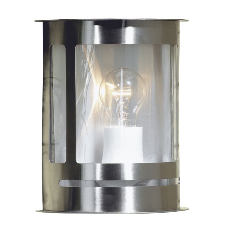 Vibo Curved Face Half Wall Lantern Stainless