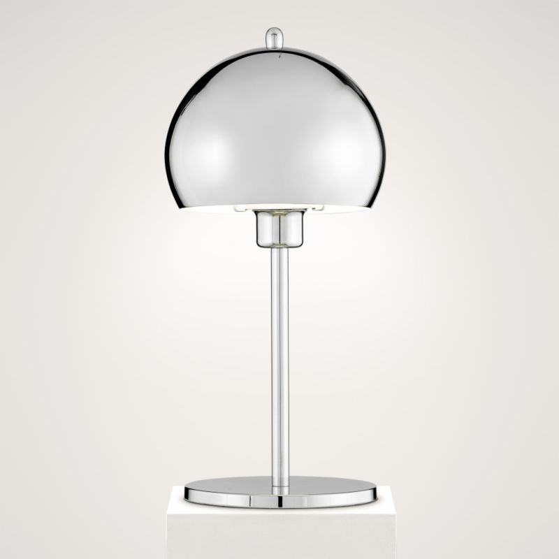 Unbranded Duomo Table Lamp With Metal Dome Shade Chrome