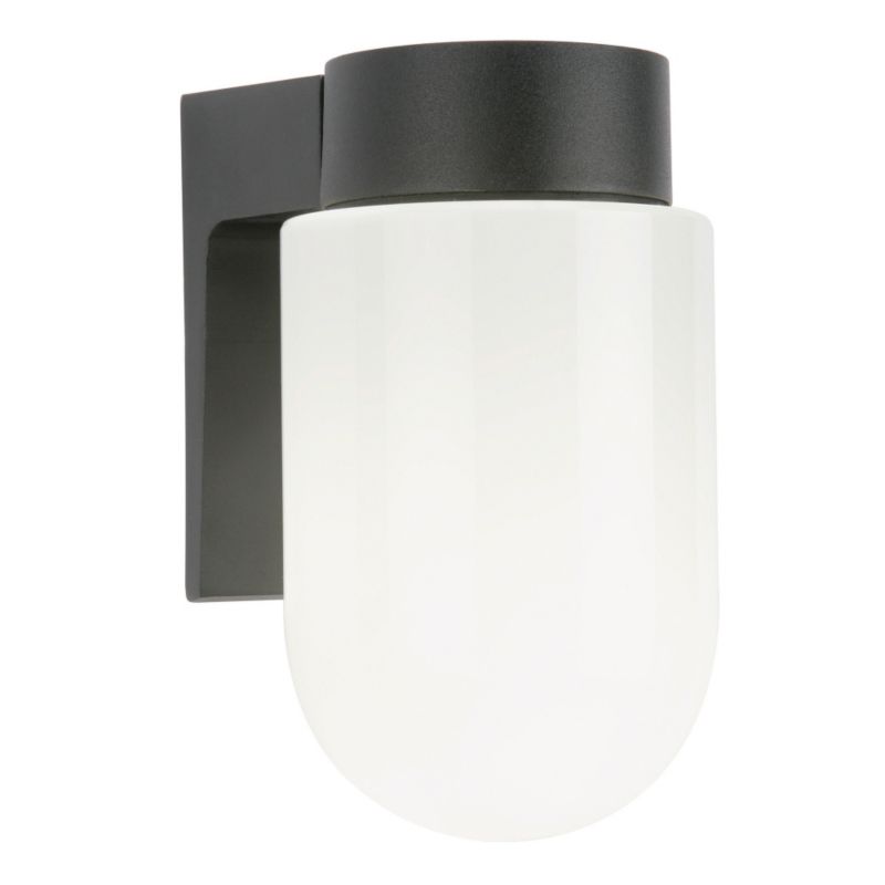 Windigo 1lt Wall 35735 Textured matt black paint and white painted glass 13W