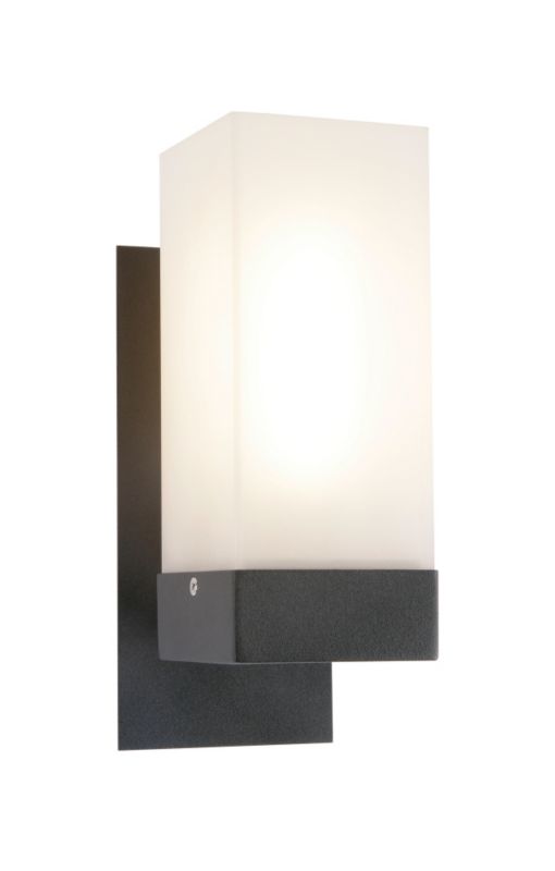 Chenton 1lt Wall 35739 Textured matt black paint and frosted plastic 13W
