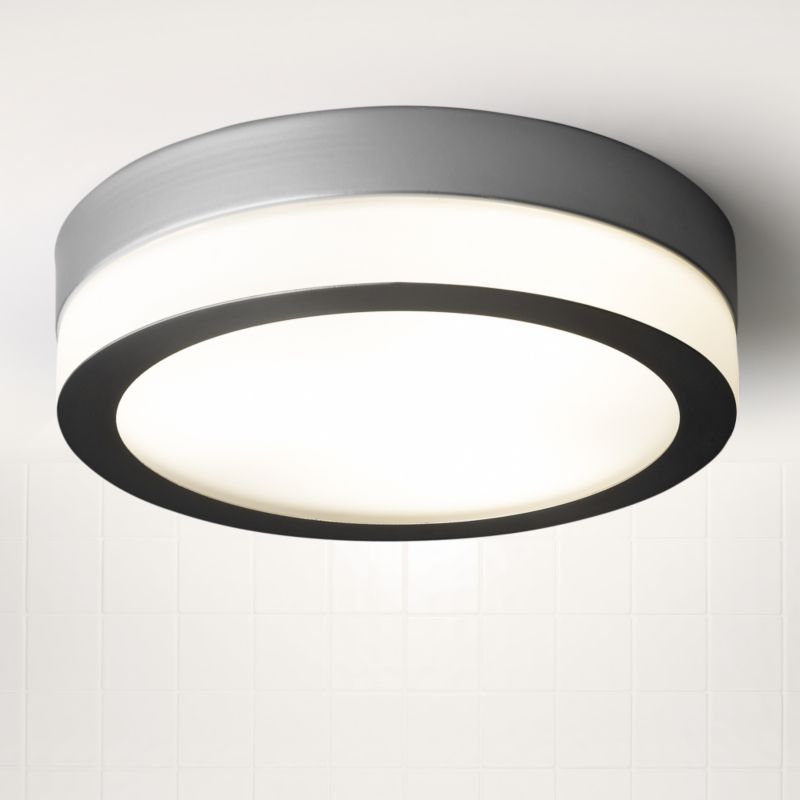 Laguna Round Flush Light Satin Chrome Effect