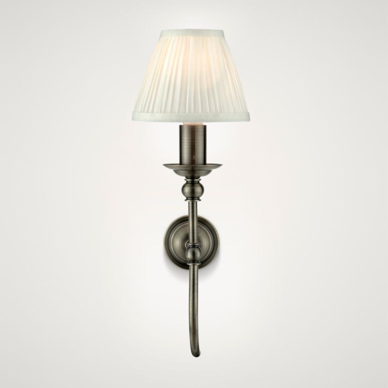 Zermatt Wall Light With White Fabric Shade