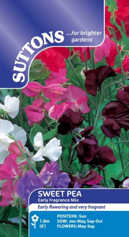 Suttons Sweet Pea Early Fragrance Mix Mixed