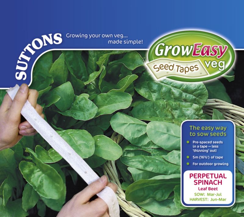 Suttons Seed Tape Perpetual Spinach