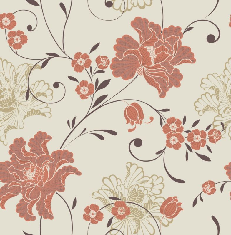 Laurence Llewelyn-Bowen Taffetia Wallcovering Orange 10m