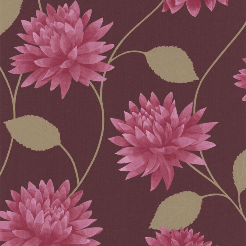 Super Fresco Easy Romance Wallcovering Damson