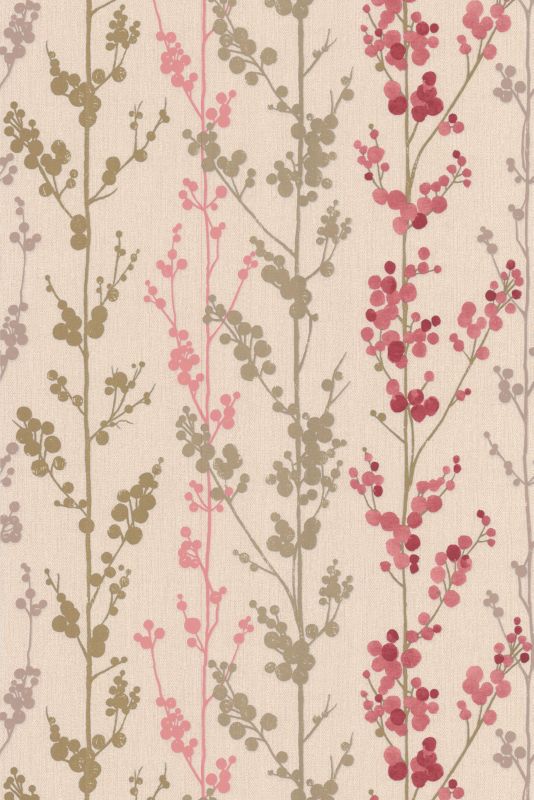 Super Fresco Easy Berries Wallcovering Hot Pink