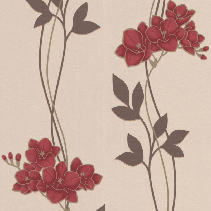 Super Fresco Easy Serene Wallcovering Red 10m