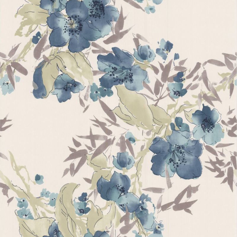 Monsoon Meadow Paste The Wall Wallpaper Teal 10m