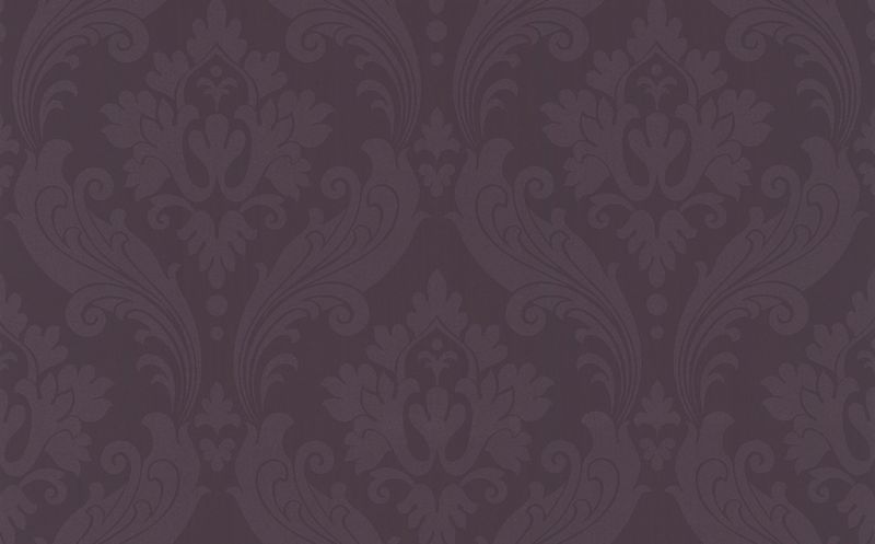 Kelly Hoppen Vintage Flock Wallcovering Grape 10M