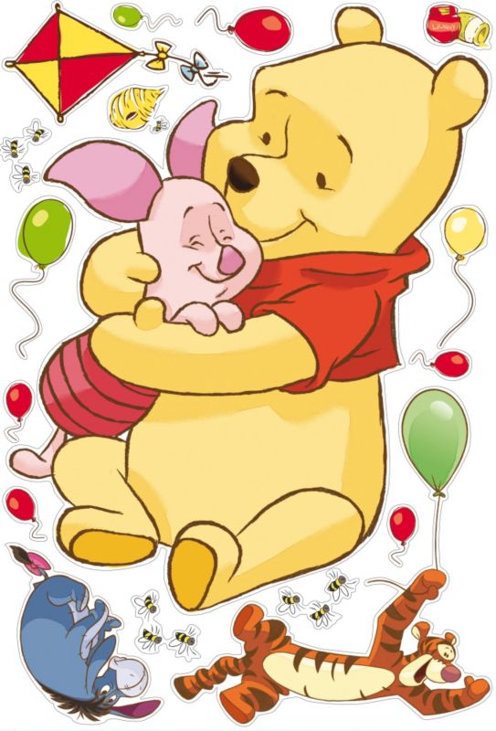 Disney© Winnie the Pooh Maxi Sticker in Yellow and Red