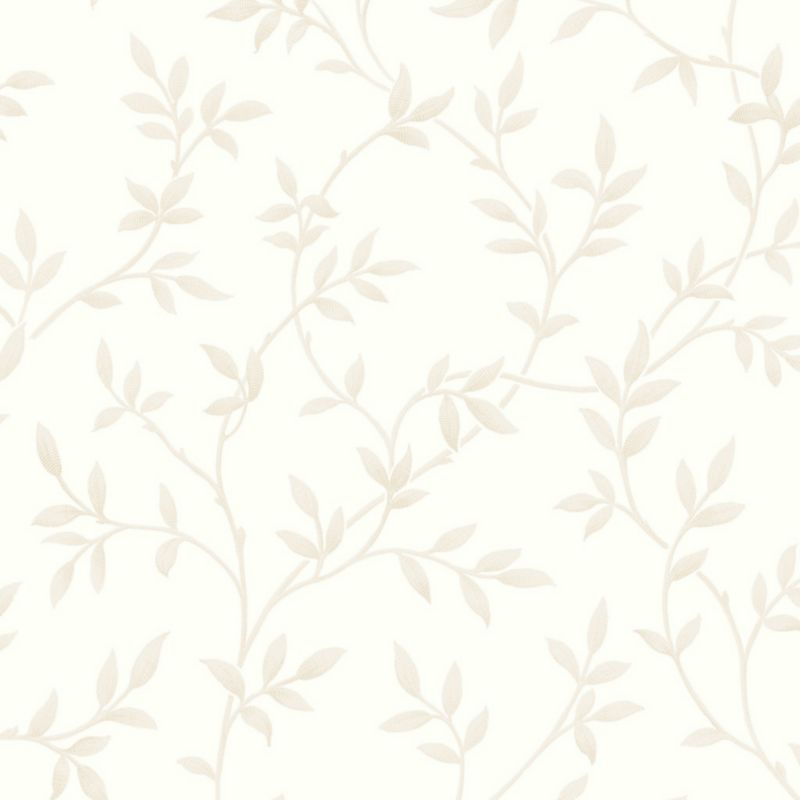 Super Fresco Textured Leaf Wallcovering Ivory