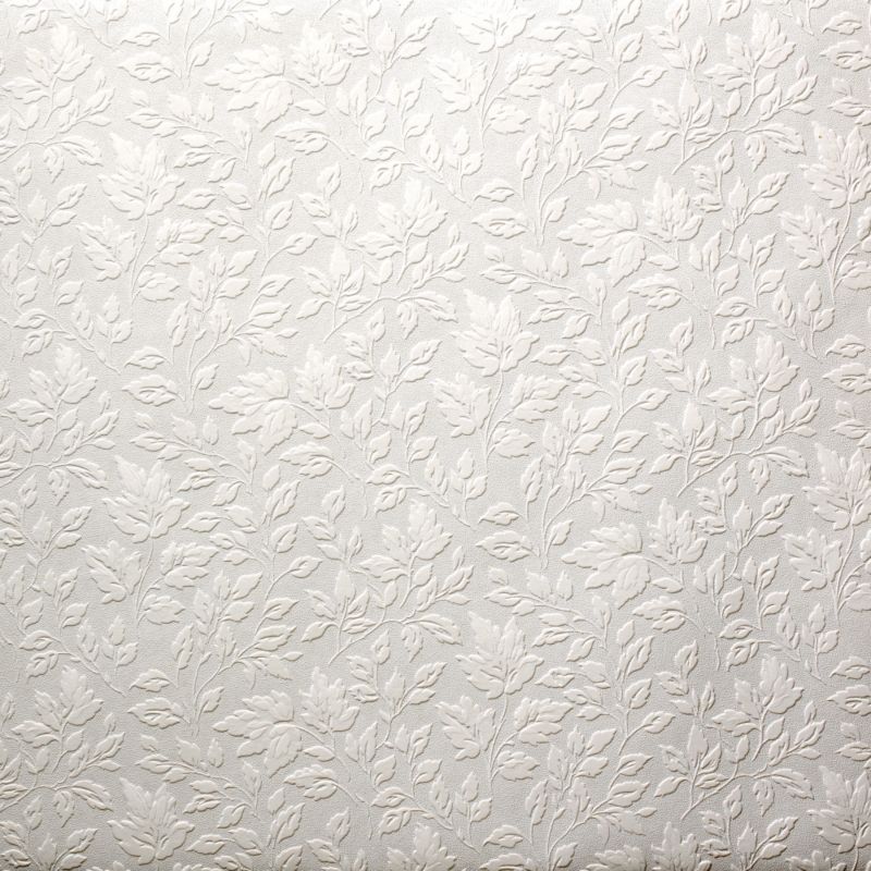 Alternative image for Superfresco Leaf Effect White Paintable Wallpaper