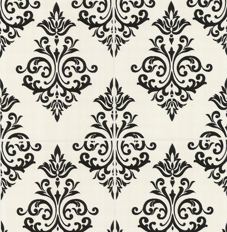 Contour Pallade Wallcovering Black and White