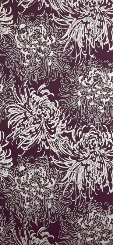 Monsoon Chrysanthemum Paste The Wall Wallpaper Damson 10m