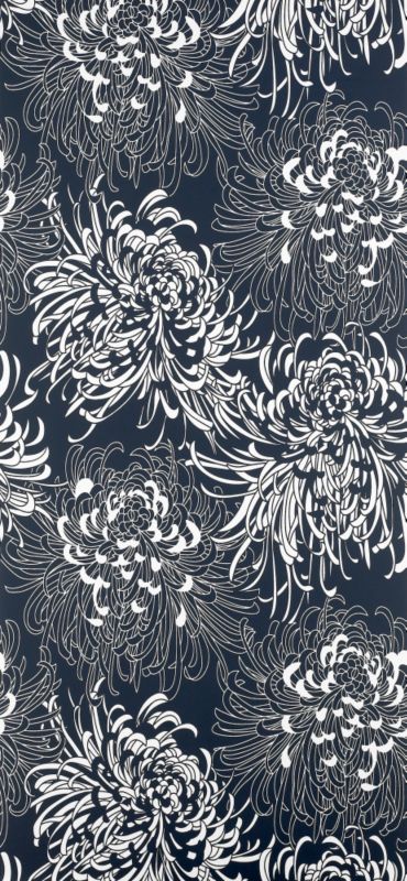 Chrysanthemum Wallcovering Gold Effect 10m