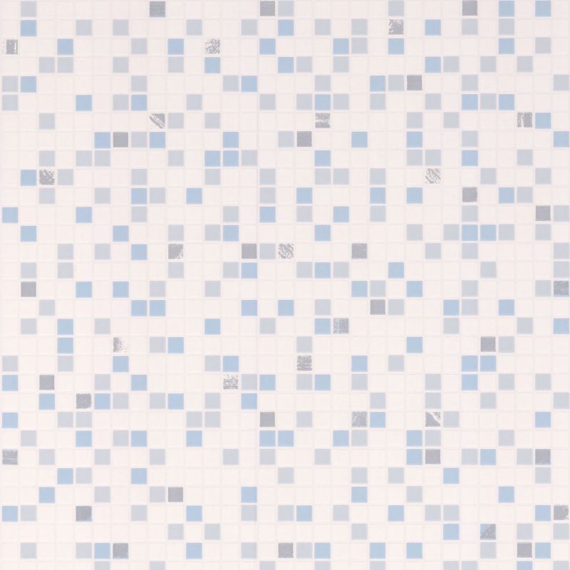 Checker Wallcovering Blue 10m
