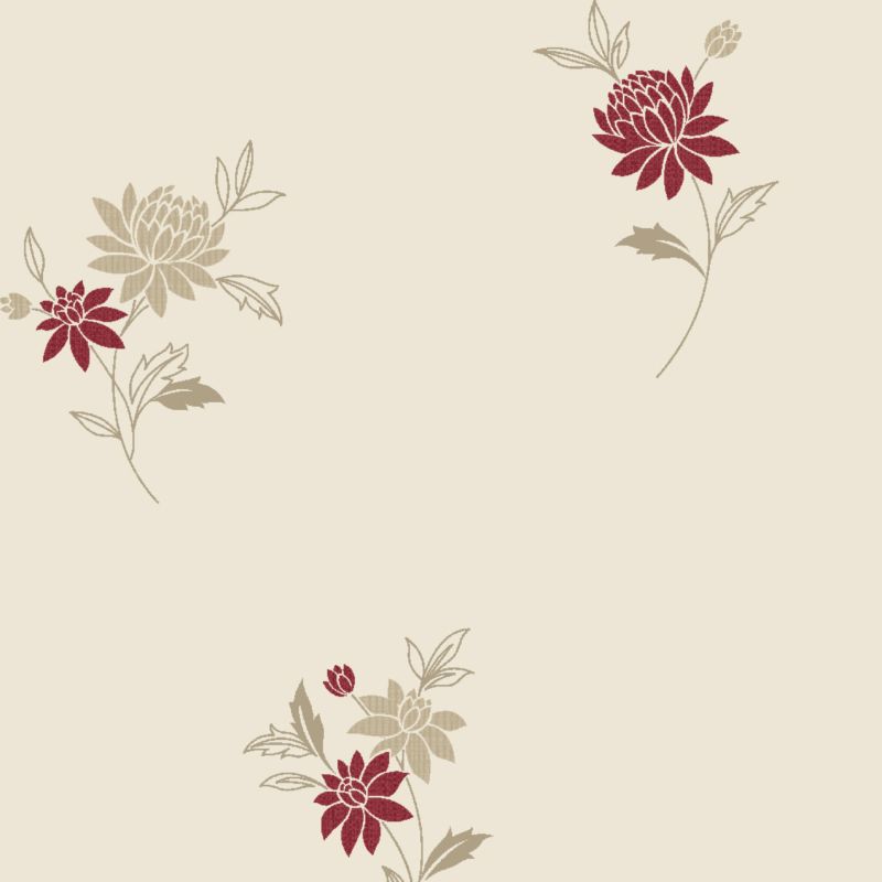 Super Fresco Colours Rosalyn Wallpaper Red 10m