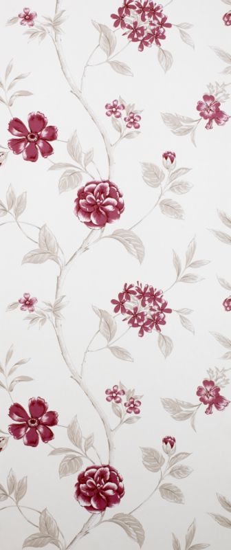 Fired Earth Wallcovering Emily Red/Cream 10m 19065