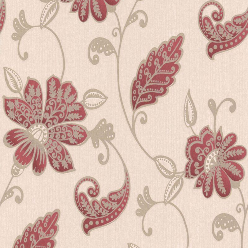 Premier Juliet Wallcovering Red 10m 19513