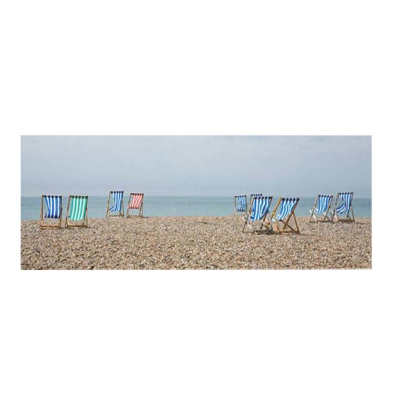 Deck Chairs Printed Canvas Multicoloured 90x40cm