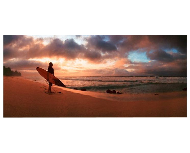 Lonely Surfer Printed Canvas Multicoloured 90x40cm