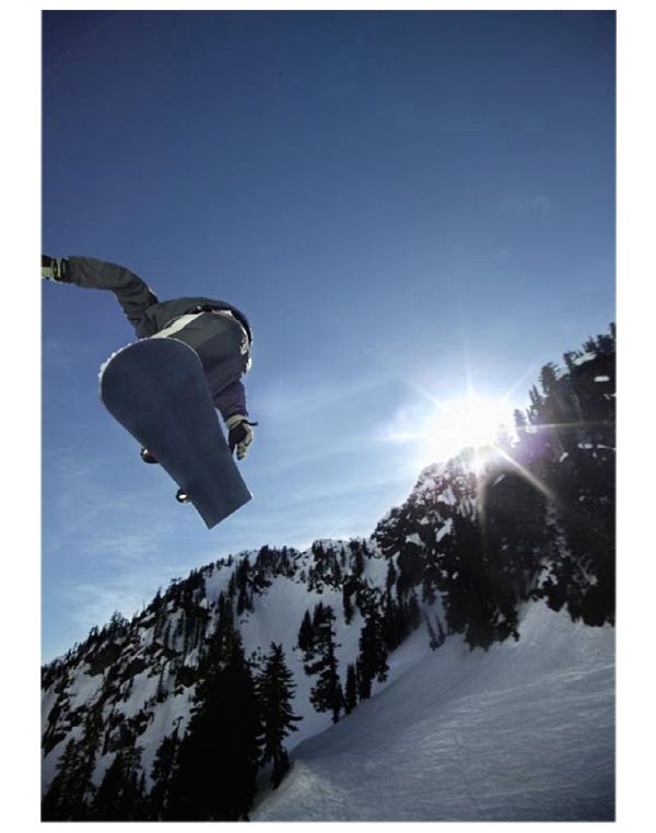 Snowborder Printed Canvas Multicoloured 40x60cm