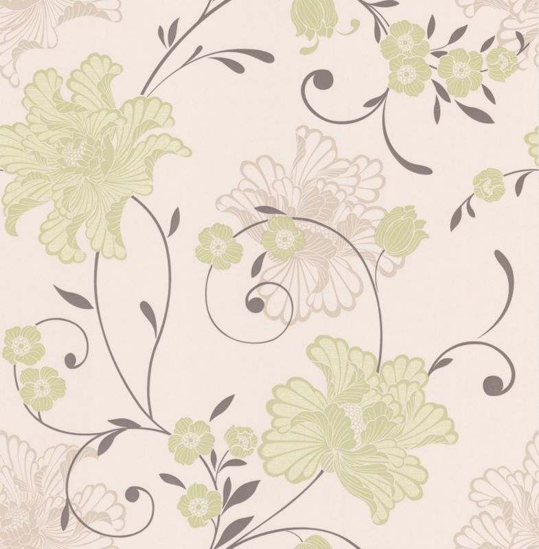 Laurence Llewelyn Bowen Spring Green Taffetia Wallcovering 10m