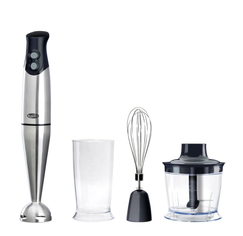Breville Hand Blender Set Vhb014 Black/stainless Steel