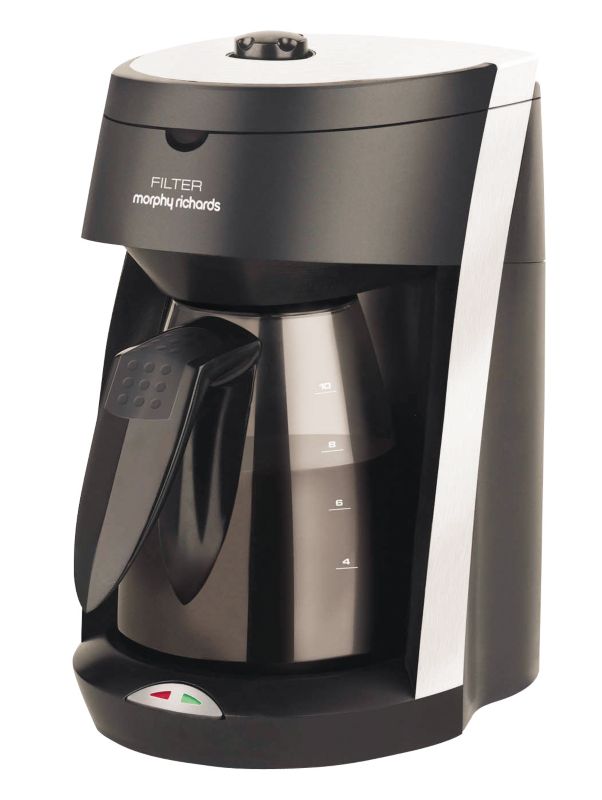 Morphy Richards Caf&eacute; Rico Filter Coffee Maker Mr47001 Graphite/brushed Steel 10 Cup Capacity