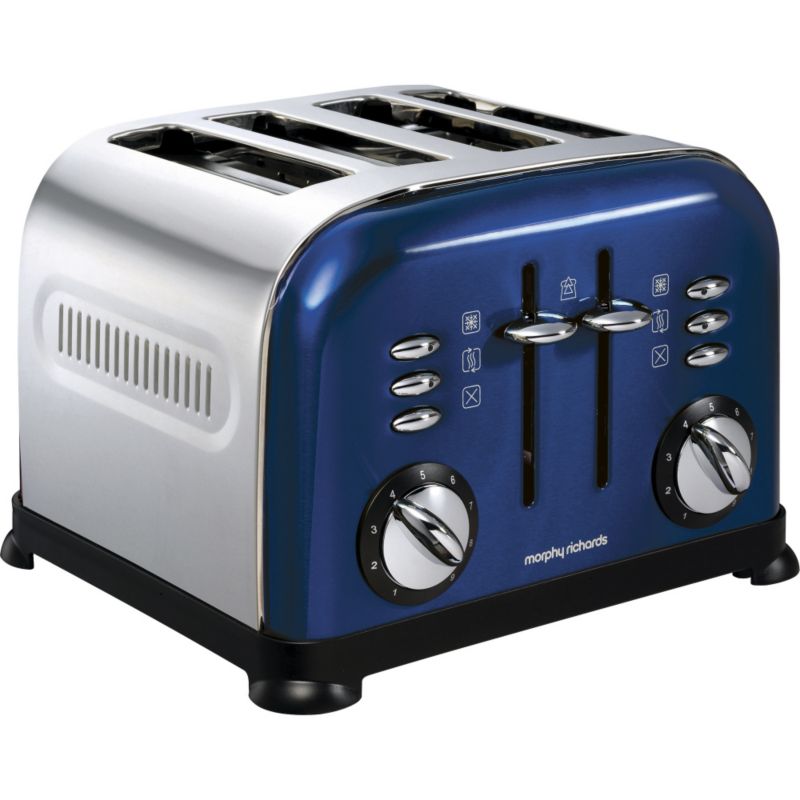 Morphy Richards Accents Blue 4 Slice Toaster 44730