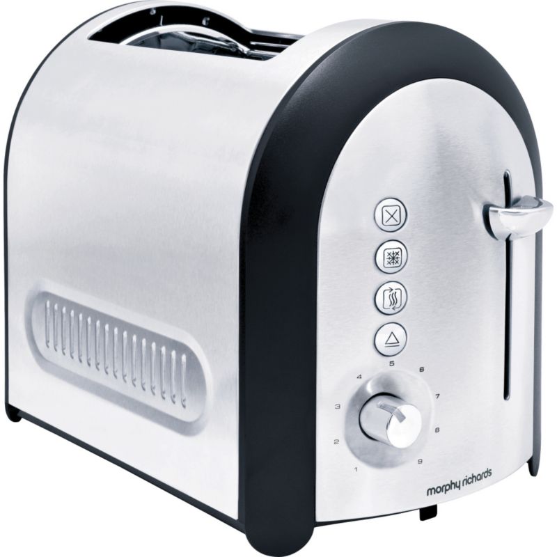 Morphy Richards Meno Brushed Stainless Steel 2 Slice Toaster 44341
