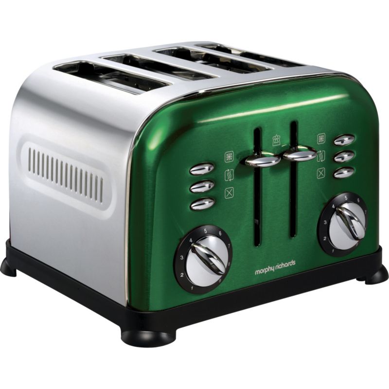 Morphy Richards Accents Green 4 Slice Toaster 44731