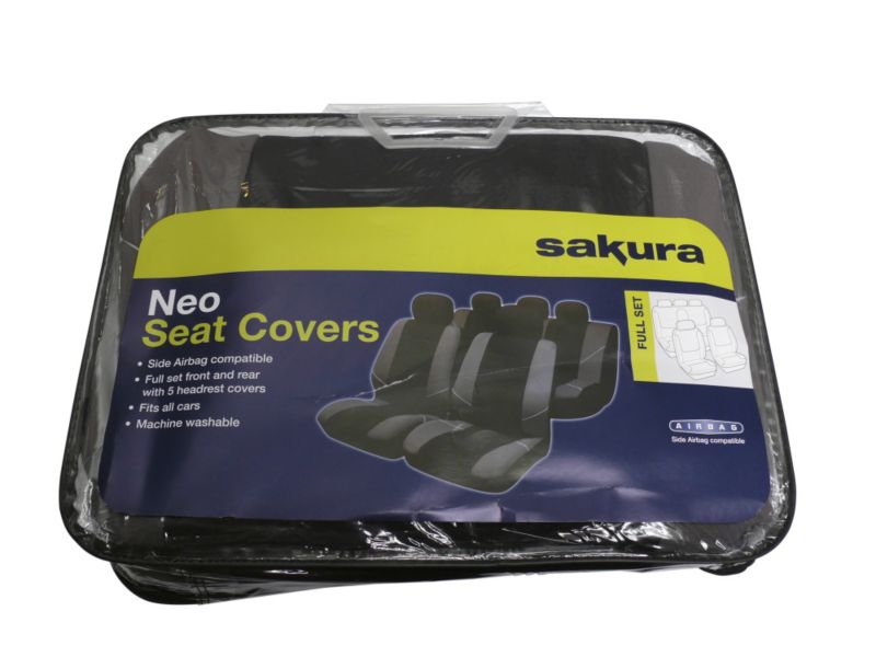 Sakura Neo Seat Cover Full Set BlackSilver