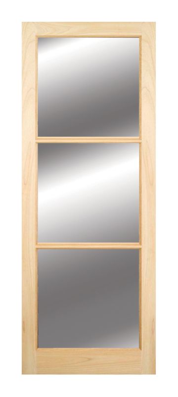 Eden 3 Lite Clear Glazed Hardwood Veneered Interior Door (H)1981 x (W)686 x (D)35mm