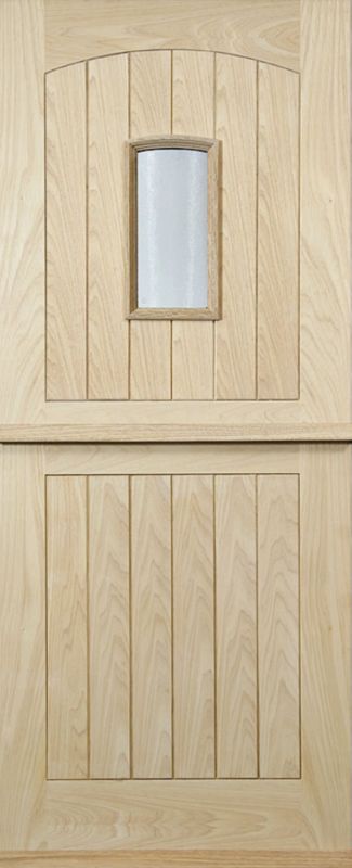 Freedom Stable Hardwood Door Set Night Latch and Dead Bolt Left Hand (H)1981 x (W)762 x (D)44mm
