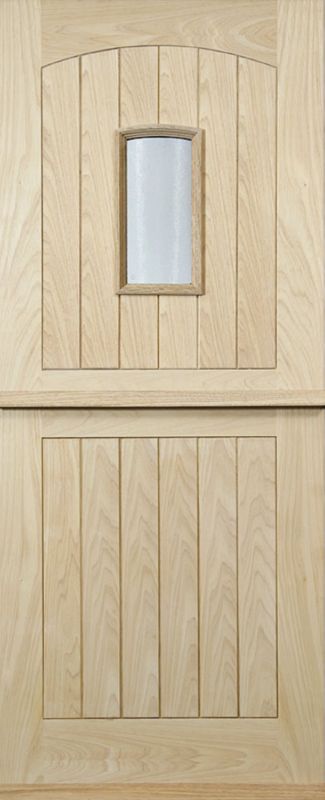 Stable Hardwood Door Set Night Latch and Dead Bolt Left Hand (H)1981 x (W)762 x (D)44mm