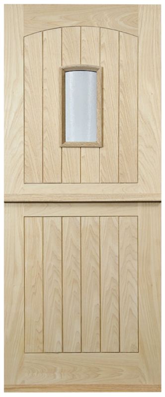 Freedom Stable Hardwood Door Set Night Latch and Dead Bolt Right Hand (H)1981 x (W)762 x (D)44mm